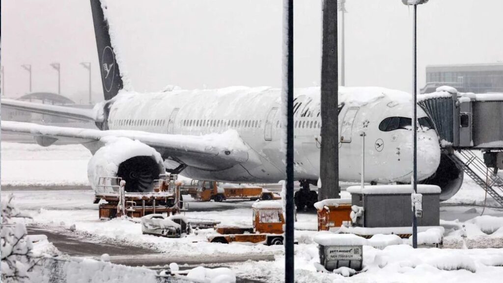 La nieve afecta el aeropuerto de Ámsterdam e impacta en la conectividad aérea europea