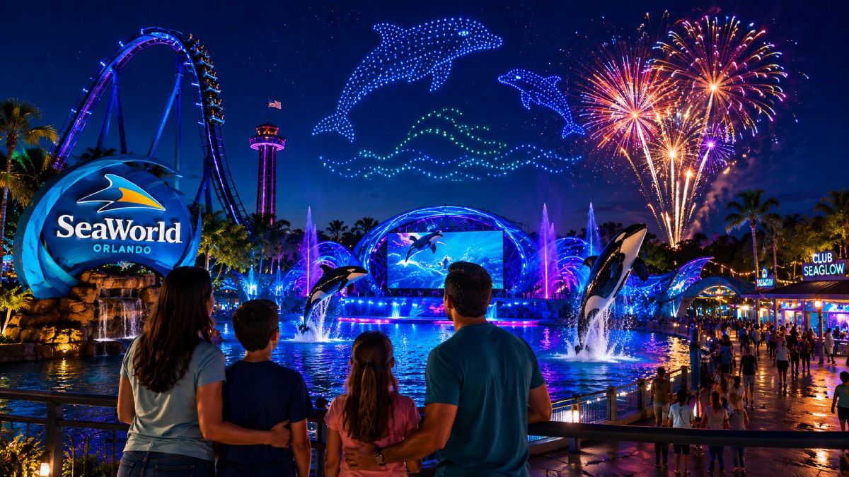 Verano electrizante en Orlando: SeaWorld renueva sus noches con shows y drones