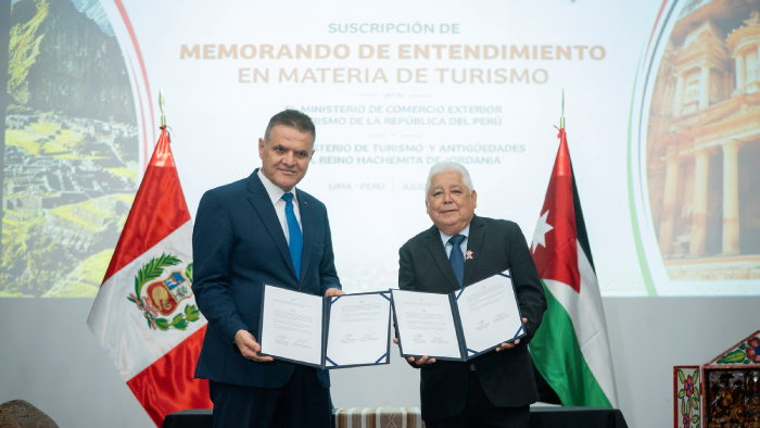 Perú y Jordania fortalecen su alianza turística para impulsar inversiones, sostenibilidad y gestión del patrimonio