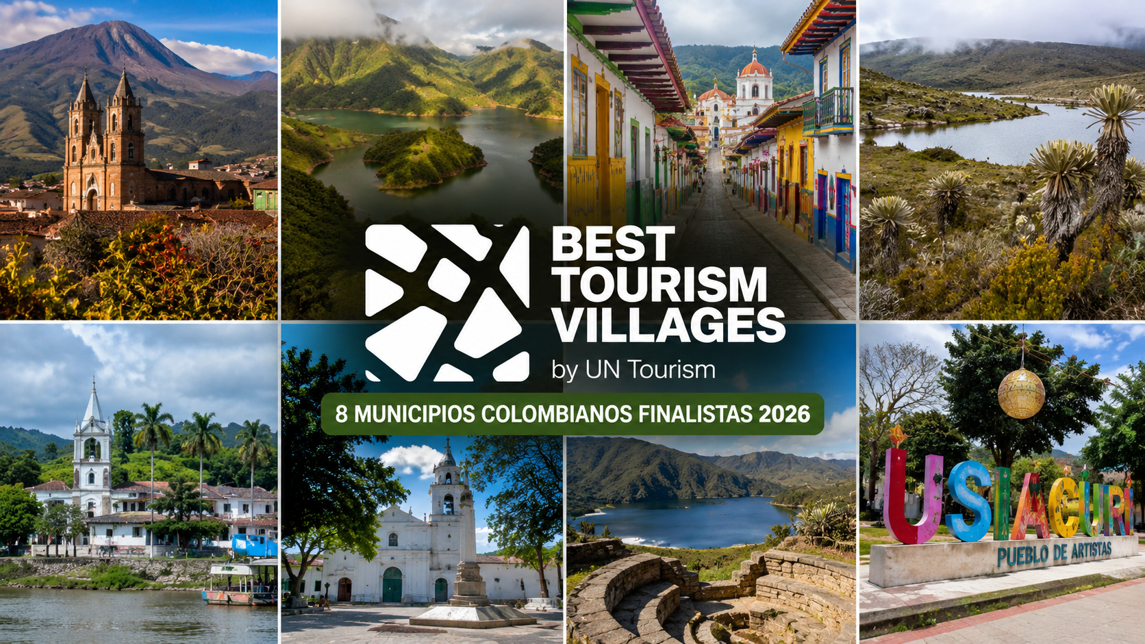 Ocho municipios colombianos buscan convertirse en los mejores pueblos turísticos del mundo